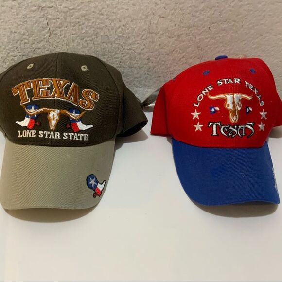 New with tags 2 TEXAS lone star  BASEBALL CAPs - Picture 2 of 8
